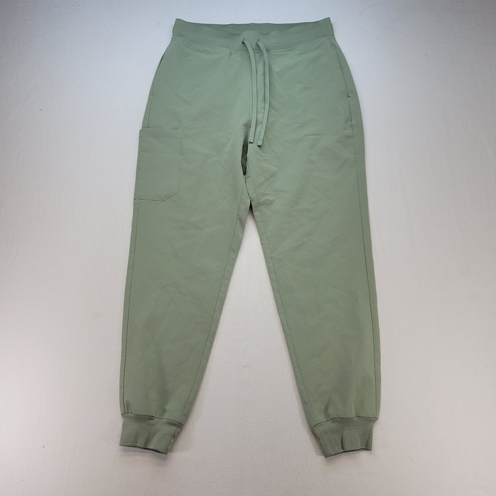 Mandala Scrub Joggers Womens Medium Green Equa-Tek Woven Cargo Medical Pants